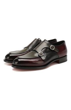 Мужские кожаные монки SANTONI коричневого цвета по цене 77100 руб., арт. MCC016036MC3HNGCN70 | Фото 1 Мужские кожаные монки SANTONI коричневого цвета, арт. MCC016036MC3HNGCN70 | Фото 1