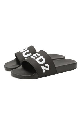 Мужские шлепанцы DSQUARED2 черно-белого цвета по цене 12300 руб., арт. FFM0101 17200001 | Фото 1 Мужские шлепанцы DSQUARED2 черно-белого цвета, арт. FFM0101 17200001 | Фото 1