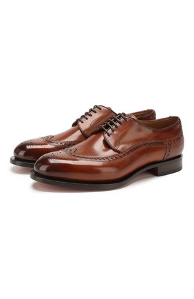 Мужской кожаные дерби SANTONI светло-коричневого цвета по цене 72750 руб., арт. MCC017026MC3HVVDM40 | Фото 1 Мужской кожаные дерби SANTONI светло-коричневого цвета, арт. MCC017026MC3HVVDM40 | Фото 1