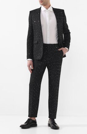 Мужской брюки с пайетками SAINT LAURENT черного цвета по цене 105000 руб., арт. 603193/Y1A03 | Фото 2 Мужской брюки с пайетками SAINT LAURENT черного цвета, арт. 603193/Y1A03 | Фото 2