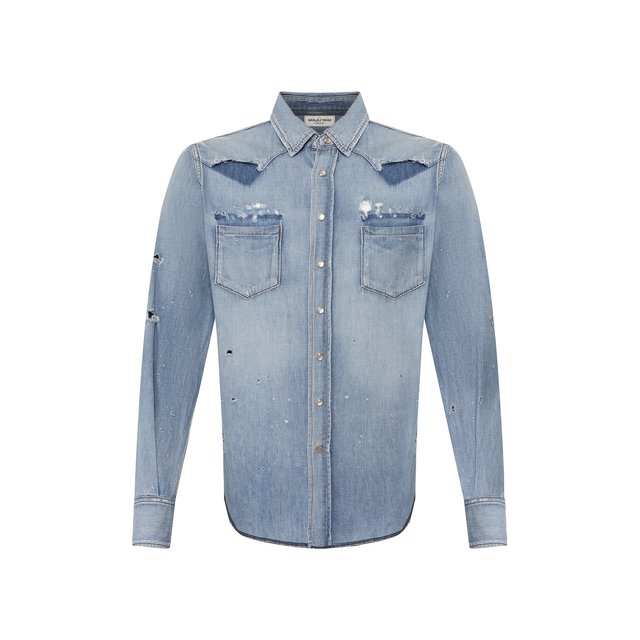 Джинсовая рубашка Yves Saint Laurent 10879626