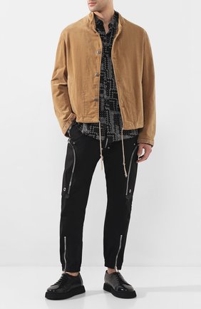 Мужская хлопковая куртка GREG LAUREN бежевого цвета по цене 149000 руб., арт. GLSS20-M005 | Фото 2 Мужская хлопковая куртка GREG LAUREN бежевого цвета, арт. GLSS20-M005 | Фото 2