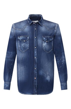 Мужская джинсовая рубашка PREMIUM MOOD DENIM SUPERIOR синего цвета по цене 16300 руб., арт. S20 03512CM/LE0 | Фото 1 Мужская джинсовая рубашка PREMIUM MOOD DENIM SUPERIOR синего цвета, арт. S20 03512CM/LE0 | Фото 1