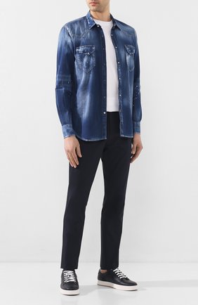 Мужская джинсовая рубашка PREMIUM MOOD DENIM SUPERIOR синего цвета по цене 16300 руб., арт. S20 03512CM/LE0 | Фото 2 Мужская джинсовая рубашка PREMIUM MOOD DENIM SUPERIOR синего цвета, арт. S20 03512CM/LE0 | Фото 2