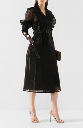 Женский тренч DOLCE & GABBANA черного цвета по цене 127500 руб., арт. F0Z59T/FUMG9 | Фото 2 Женский тренч DOLCE & GABBANA черного цвета, арт. F0Z59T/FUMG9 | Фото 2