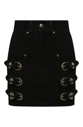 Женская джинсовая юбка VERSACE JEANS COUTURE черного цвета по цене 31700 руб., арт. A9HVA307-VDP807/ALL54 | Фото 1 Женская джинсовая юбка VERSACE JEANS COUTURE черного цвета, арт. A9HVA307-VDP807/ALL54 | Фото 1