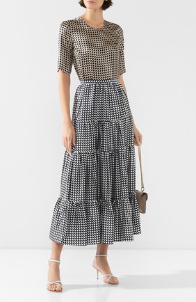 Женский шелковый топ KITON золотого цвета по цене 86400 руб., арт. D49429K09S75 | Фото 2 Женский шелковый топ KITON золотого цвета, арт. D49429K09S75 | Фото 2