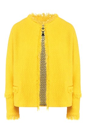 Женский хлопковый жакет KITON желтого цвета по цене 243000 руб., арт. D49506K09S46 | Фото 1 Женский хлопковый жакет KITON желтого цвета, арт. D49506K09S46 | Фото 1