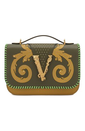 Женская сумка virtus VERSACE хаки цвета по цене 172000 руб., арт. DBFG985/DVRBB | Фото 1 Женская сумка virtus VERSACE хаки цвета, арт. DBFG985/DVRBB | Фото 1
