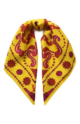Женский шелковый платок VERSACE желтого цвета по цене 32600 руб., арт. IF09001/A233148 | Фото 1 Женский шелковый платок VERSACE желтого цвета, арт. IF09001/A233148 | Фото 1
