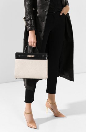 Женская сумка manhattan small SAINT LAURENT кремвого цвета по цене 127500 руб., арт. 568702/HZD2N | Фото 2 Женская сумка manhattan small SAINT LAURENT кремвого цвета, арт. 568702/HZD2N | Фото 2