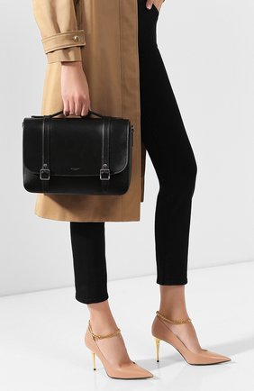 Женская сумка schoolbag SAINT LAURENT черного цвета по цене 119500 руб., арт. 591542/1N20D | Фото 2 Женская сумка schoolbag SAINT LAURENT черного цвета, арт. 591542/1N20D | Фото 2