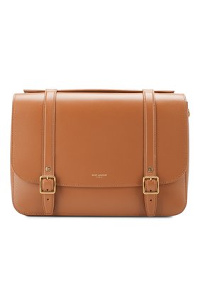 Женская сумка schoolbag SAINT LAURENT коричневого цвета по цене 119500 руб., арт. 591542/1N20W | Фото 1 Женская сумка schoolbag SAINT LAURENT коричневого цвета, арт. 591542/1N20W | Фото 1