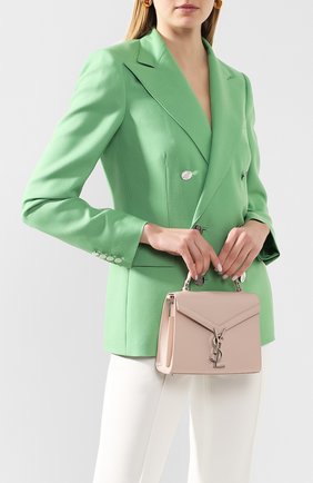 Женская сумка cassandra mini SAINT LAURENT светло-розового цвета по цене 135500 руб., арт. 602716/B0W0N | Фото 2 Женская сумка cassandra mini SAINT LAURENT светло-розового цвета, арт. 602716/B0W0N | Фото 2
