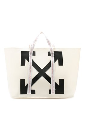 Женская сумка-тоут OFF-WHITE белого цвета по цене 19000 руб., арт. 0WNA094R20B640710210 | Фото 1 Женская сумка-тоут OFF-WHITE белого цвета, арт. 0WNA094R20B640710210 | Фото 1