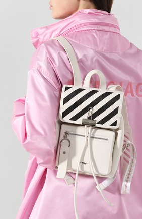 Женский рюкзак diag OFF-WHITE белого цвета по цене 64000 руб., арт. 0WNB007R204230690210 | Фото 2 Женский рюкзак diag OFF-WHITE белого цвета, арт. 0WNB007R204230690210 | Фото 2
