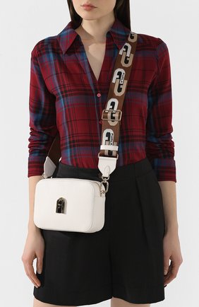 Женская сумка sleek mini FURLA белого цвета по цене 27050 руб., арт. BAHL/W64 | Фото 2 Женская сумка sleek mini FURLA белого цвета, арт. BAHL/W64 | Фото 2