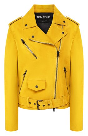 Женская замшевая куртка TOM FORD желтого цвета по цене 564000 руб., арт. CSL649-LEX226 | Фото 1 Женская замшевая куртка TOM FORD желтого цвета, арт. CSL649-LEX226 | Фото 1