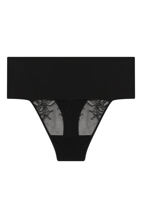 Женские трусы-стринги с завышенной талией SPANX черного цвета по цене 2995 руб., арт. SP0615 | Фото 1 Женские трусы-стринги с завышенной талией SPANX черного цвета, арт. SP0615 | Фото 1