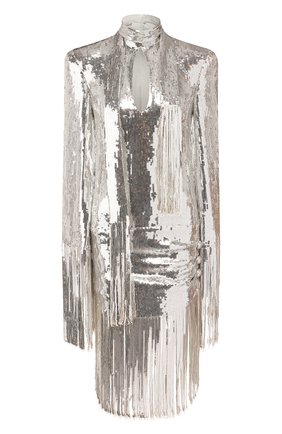 Женское платье с пайетками BALMAIN серебряного цвета по цене 221500 руб., арт. TF16244/X347 | Фото 1 Женское платье с пайетками BALMAIN серебряного цвета, арт. TF16244/X347 | Фото 1