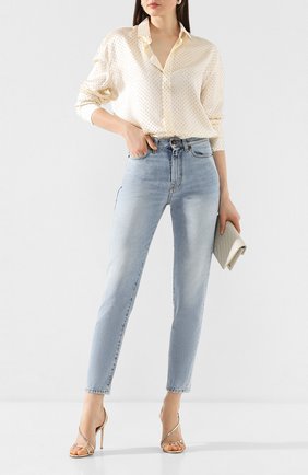 Женская шелковая рубашка SAINT LAURENT белого цвета по цене 122500 руб., арт. 611900/Y4A13 | Фото 2 Женская шелковая рубашка SAINT LAURENT белого цвета, арт. 611900/Y4A13 | Фото 2