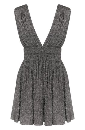 Женское шелковое платье SAINT LAURENT серебряного цвета по цене 166500 руб., арт. 607484/Y3A60 | Фото 1 Женское шелковое платье SAINT LAURENT серебряного цвета, арт. 607484/Y3A60 | Фото 1