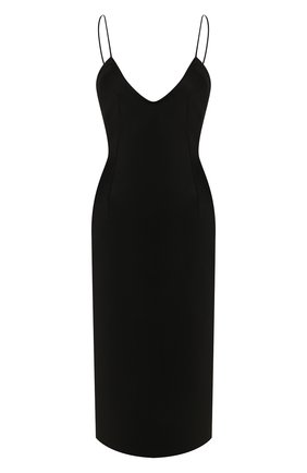 Женское платье SAINT LAURENT черного цвета по цене 186500 руб., арт. 601311/Y125W | Фото 1 Женское платье SAINT LAURENT черного цвета, арт. 601311/Y125W | Фото 1 (Материал внешний: Синтетический материал, Вискоза; Длина Ж (юбки, платья, шорты): До колена, Миди; Случай: Повседневный; Статус проверки: Проверена категория; Женское Кросс-КТ: Платье-одежда, платье-футляр; Рукава: На бретелях)