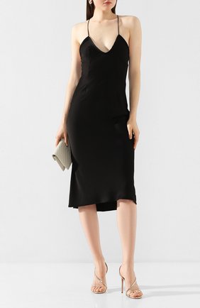 Женское платье SAINT LAURENT черного цвета по цене 186500 руб., арт. 601311/Y125W | Фото 2 Женское платье SAINT LAURENT черного цвета, арт. 601311/Y125W | Фото 2 (Материал внешний: Синтетический материал, Вискоза; Длина Ж (юбки, платья, шорты): До колена, Миди; Случай: Повседневный; Статус проверки: Проверена категория; Женское Кросс-КТ: Платье-одежда, платье-футляр; Рукава: На бретелях)