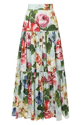 Женская хлопковая юбка DOLCE & GABBANA голубого цвета по цене 66150 руб., арт. F4A8QT/HS5GB | Фото 1 Женская хлопковая юбка DOLCE & GABBANA голубого цвета, арт. F4A8QT/HS5GB | Фото 1
