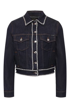 Женская джинсовая куртка DOLCE & GABBANA темно-синего цвета по цене 198000 руб., арт. F9H08Z/G898Z | Фото 1 Женская джинсовая куртка DOLCE & GABBANA темно-синего цвета, арт. F9H08Z/G898Z | Фото 1