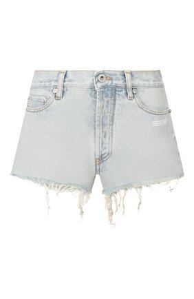 Женские джинсовые шорты OFF-WHITE голубого цвета по цене 34200 руб., арт. 0WYC002R207730687100 | Фото 1 Женские джинсовые шорты OFF-WHITE голубого цвета, арт. 0WYC002R207730687100 | Фото 1