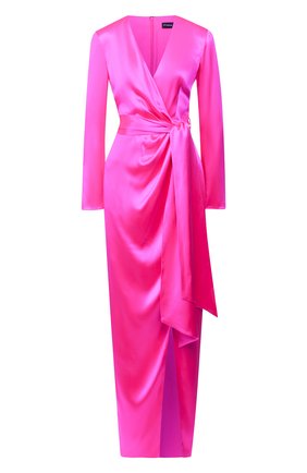 Женское шелковое платье BRANDON MAXWELL фуксия цвета по цене 219500 руб., арт. GN147PS20 | Фото 1 Женское шелковое платье BRANDON MAXWELL фуксия цвета, арт. GN147PS20 | Фото 1