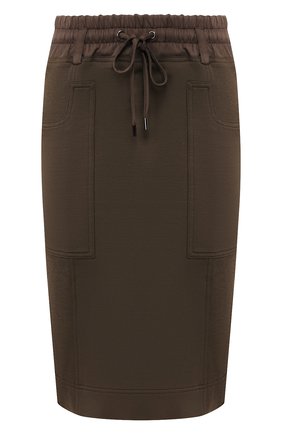 Женская юбка из смеси шелка и хлопка TOM FORD хаки цвета по цене 132500 руб., арт. GCJ258-FAX468 | Фото 1 Женская юбка из смеси шелка и хлопка TOM FORD хаки цвета, арт. GCJ258-FAX468 | Фото 1