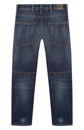 Детские джинсы EMPORIO ARMANI синего цвета по цене 12550 руб., арт. 3H4J04/4D1UZ | Фото 2 Детские джинсы EMPORIO ARMANI синего цвета, арт. 3H4J04/4D1UZ | Фото 2