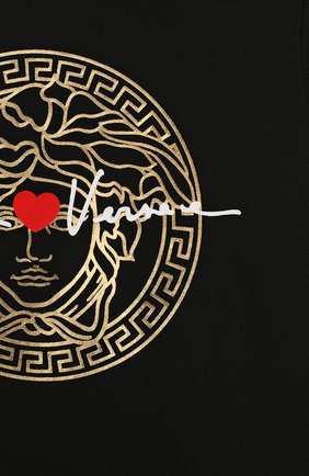 Женский хлопковое платье VERSACE черного цвета по цене 14100 руб., арт. YA000143/YA00077 | Фото 3 Женский хлопковое платье VERSACE черного цвета, арт. YA000143/YA00077 | Фото 3