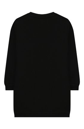 Женский хлопковое платье VERSACE черного цвета, арт. YA000143/YA00077 | Фото 2 (Рукава: Длинные; Материал внешний: Хлопок; Ростовка одежда: 3 года | 98 см)