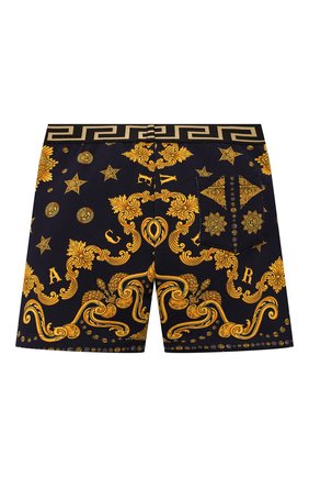 Детские хлопковые шорты VERSACE темно-синего цвета по цене 14250 руб., арт. YB000132/A232755 | Фото 2 Детские хлопковые шорты VERSACE темно-синего цвета, арт. YB000132/A232755 | Фото 2