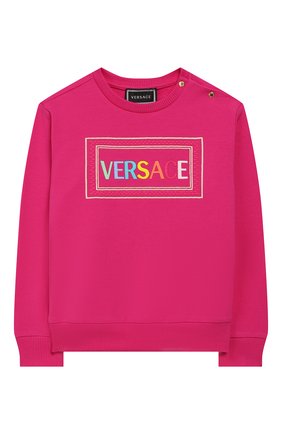 Детский хлопковый свитшот VERSACE фуксия цвета по цене 13550 руб., арт. YB000133/YA00077 | Фото 1 Детский хлопковый свитшот VERSACE фуксия цвета, арт. YB000133/YA00077 | Фото 1