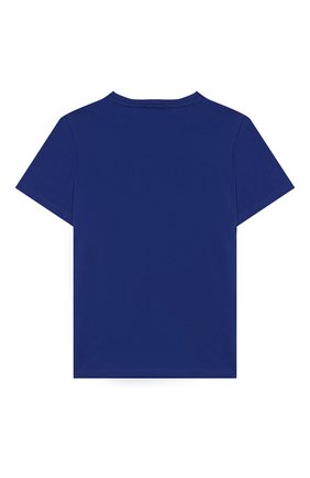 Детская хлопковая футболка STELLA MCCARTNEY синего цвета по цене 3600 руб., арт. 588484/S0JG2 | Фото 2 Детская хлопковая футболка STELLA MCCARTNEY синего цвета, арт. 588484/S0JG2 | Фото 2