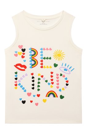 Детский хлопковый топ STELLA MCCARTNEY белого цвета по цене 3240 руб., арт. 588699/S0J55 | Фото 1 Детский хлопковый топ STELLA MCCARTNEY белого цвета, арт. 588699/S0J55 | Фото 1