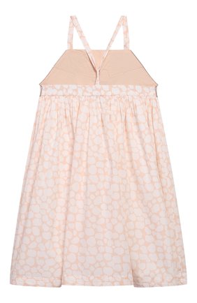 Детское хлопковый сарафан STELLA MCCARTNEY бежевого цвета по цене 6480 руб., арт. 596504/S0K72 | Фото 2 Детское хлопковый сарафан STELLA MCCARTNEY бежевого цвета, арт. 596504/S0K72 | Фото 2