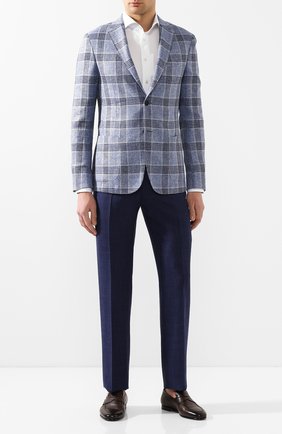 Мужские кожаные пенни-лоферы SANTONI темно-коричневого цвета по цене 63850 руб., арт. MCNC15609SA3EGATT50 | Фото 2 Мужские кожаные пенни-лоферы SANTONI темно-коричневого цвета, арт. MCNC15609SA3EGATT50 | Фото 2