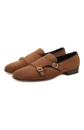 Мужские замшевые монки SANTONI коричневого цвета по цене 46700 руб., арт. MCNC13907LA3SR0VM62 | Фото 1 Мужские замшевые монки SANTONI коричневого цвета, арт. MCNC13907LA3SR0VM62 | Фото 1