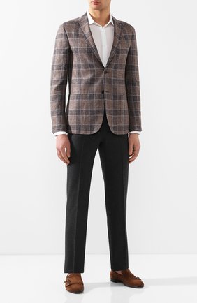 Мужские замшевые монки SANTONI коричневого цвета по цене 46700 руб., арт. MCNC13907LA3SR0VM62 | Фото 2 Мужские замшевые монки SANTONI коричневого цвета, арт. MCNC13907LA3SR0VM62 | Фото 2