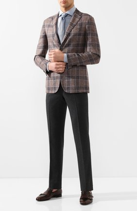 Мужские кожаные монки SANTONI темно-коричневого цвета по цене 46700 руб., арт. MCNC13907LA3SGTQT60 | Фото 2 Мужские кожаные монки SANTONI темно-коричневого цвета, арт. MCNC13907LA3SGTQT60 | Фото 2