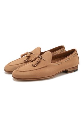 Мужские замшевые лоферы SANTONI светло-коричневого цвета по цене 46700 руб., арт. MCNC13904LA3SR0VE62 | Фото 1 Мужские замшевые лоферы SANTONI светло-коричневого цвета, арт. MCNC13904LA3SR0VE62 | Фото 1
