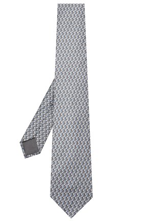 Мужской шелковый галстук ZILLI серого цвета, арт. 50529/TIES | Фото 2 (Принт: С принтом; Стили: Классический; Материал: Текстиль, Шелк; Региональные ограничения белый список (Axapta Mercury): RU)