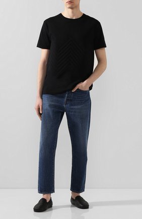 Мужские кожаные слиперы BOTTEGA VENETA черного цвета по цене 69950 руб., арт. 611145/VBSN0 | Фото 2 Мужские кожаные слиперы BOTTEGA VENETA черного цвета, арт. 611145/VBSN0 | Фото 2
