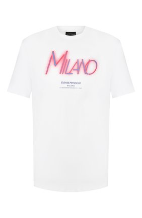 Мужская хлопковая футболка EMPORIO ARMANI белого цвета по цене 10450 руб., арт. 3H1TP0/1JCQZ | Фото 1 Мужская хлопковая футболка EMPORIO ARMANI белого цвета, арт. 3H1TP0/1JCQZ | Фото 1