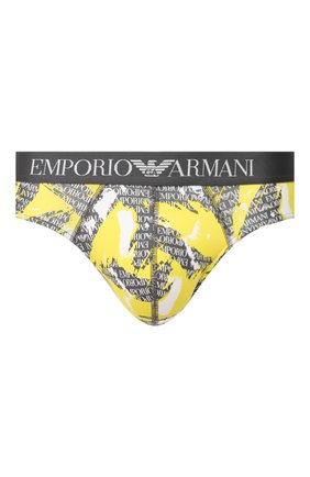 Мужские хлопковые брифы EMPORIO ARMANI желтого цвета по цене 3210 руб., арт. 110814/0P508 | Фото 1 Мужские хлопковые брифы EMPORIO ARMANI желтого цвета, арт. 110814/0P508 | Фото 1